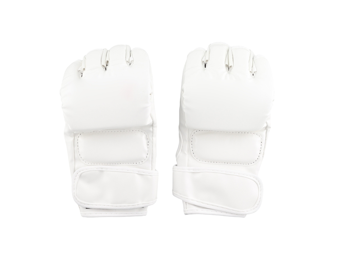 Kklv-guantes De Boxeo De Media Dedo Para Saco De Golpes Punches Kickboxing Sparring Entrenamiento Open Palms Hombre Mujer Blanco