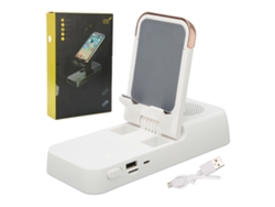 Suporte Para Celular Com Alto-falante Bluetooth Som Surround Hd Ajustável Branco