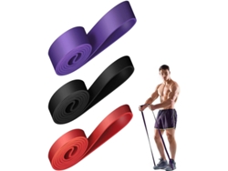 Bandas de estiramiento, 3 niveles de resistencia, bandas de estiramiento fitness para entrenamiento de Pilates Yoga (Multicolor, pack de 3)