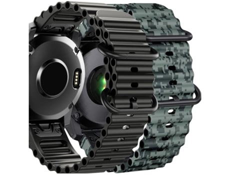 Correa Ocean Waves para Garmin Fenix 6X Pro Zafiro Negro y Verde Camo Pack 2X VEANXIN