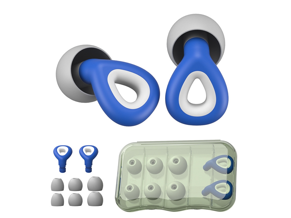 Tapones De Silicona Impermeables Anti-ruido, Para Natación, Sueño, Estudio Y Trabajo - V-reel - Qt21 - Azul