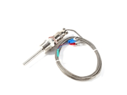 Sensor de temperatura RTD PT100 con rosca NPT de 1/2" y cable resistente a altas temperaturas de 2 metros.
