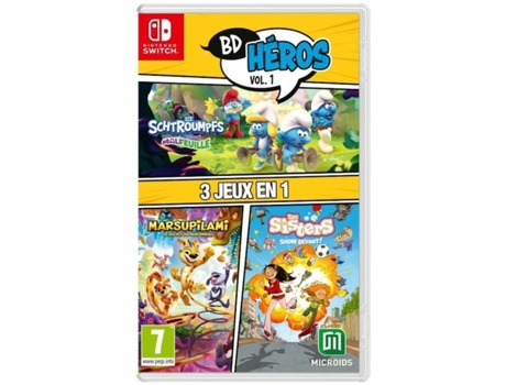 Videojuego para Switch MICROIDS 3 in 1: Marsupilami + Les Sisters + The Smurfs: Village Party (FR)