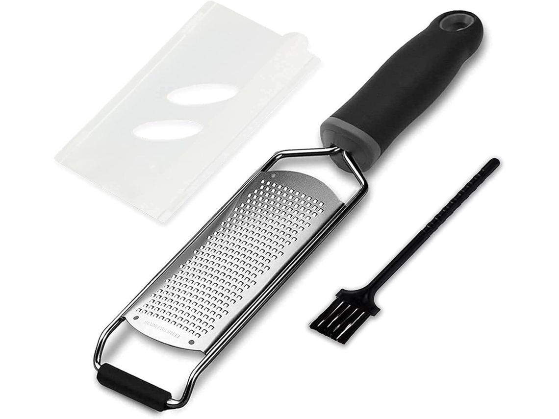 Rallador de cuchilla fina con orificios finos, versatilidad culinaria en ralladura de cítricos y artesanía de precisión, construcción de acero inoxidable