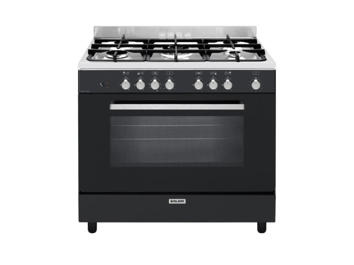 Cocina mixta 104l 5 fuegos negra. GE960CVBK2 - GLEM