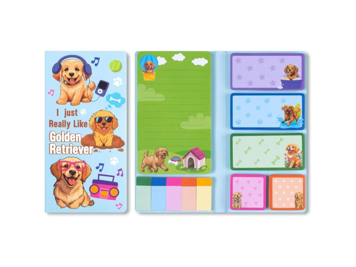 Juego de notas adhesivas Eifson Notepad con 550 hojas (Golden Retriever)