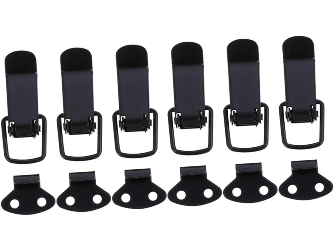 Pestillos De Palanca De Acero Inoxidable Negro De Fácil Instalación, Paquete De 6