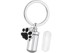 Llavero Incluye Una Urna Para Mascotas, Un Recuerdo, Un Contenedor Para Cenizas De Gato Y Un Colgante Conmemorativo Con La Huella De Una Pat