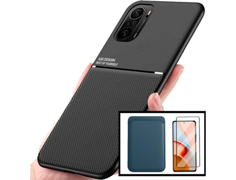 Kit Carcasa y Protector Cristal 5D Xiaomi Poco F3 PHONECARE Magnetic Lux Azul