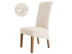 1 paquete de funda protectora extraíble para silla de comedor para el hogar, restaurante-11 # blanco jade-Tipo de encosto alto LUUCOZK