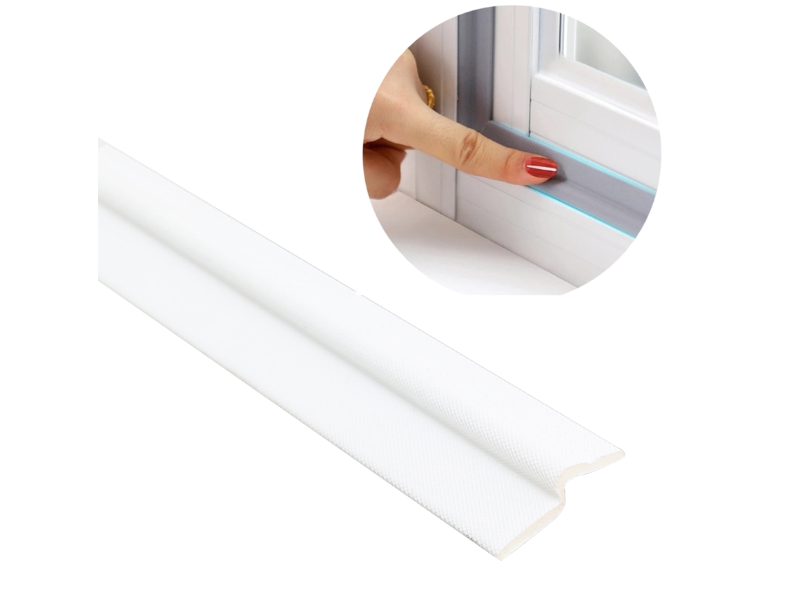 Cinta de sellado deslizante blanca de 5 m, resistente al viento, para ventanas y puertas.