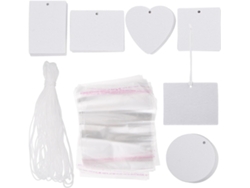 Ambientador De Fieltro Blanco Para Coche, Almohadillas De Sublimación Prácticas, Fácil De Pegar, Bricolaje Saludable