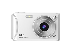 Cámara compacta Chrui con zoom digital de 18x, pantalla IPS de 2,4 pulgadas y 50 MP de interpolación máxima (blanca)