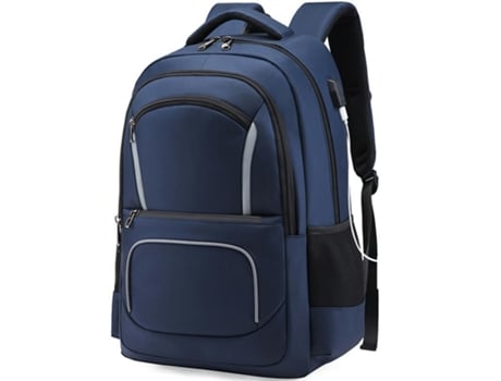 Mochila para Hombre con Mochila USB Mochila para Exteriores Bolsa De Negocios Impermeable De Gran Capacidad-Azul