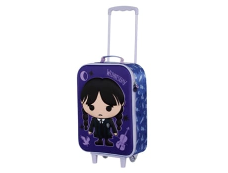 Miércoles Chibi Maleta Trolley Soft 3D, Lila KARACTERMANIA