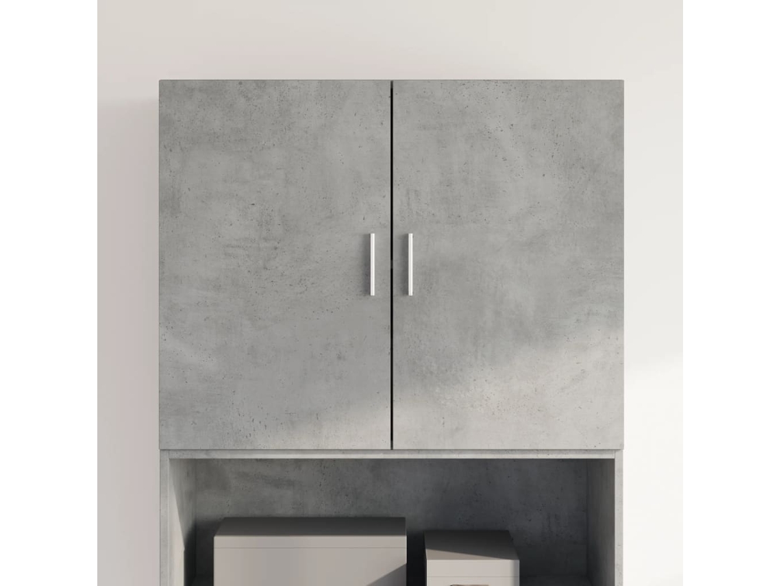Armario De Pared Madera Ingeniería Gris Hormigón 80x42,5x64 Cm