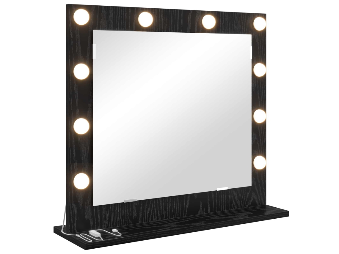 Espejo De Tocador Rectangular Roble Negro 60 X 55 X 18 Cm