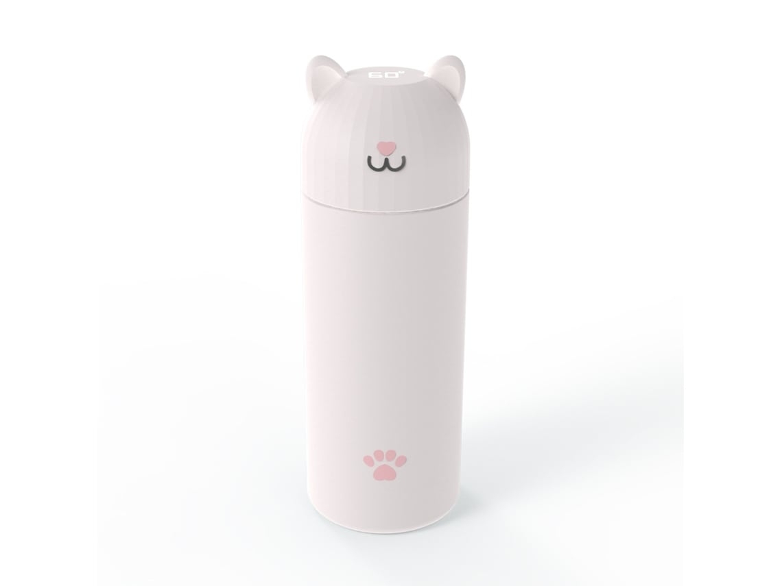 Termo inteligente con forma de gato y pantalla de temperatura, de acero inoxidable 304, portátil, de 12 o 8 oz, apto para niños pequeños.