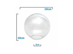 Tulipa de cristal bola transparente de 10cm con apertura de 5cm