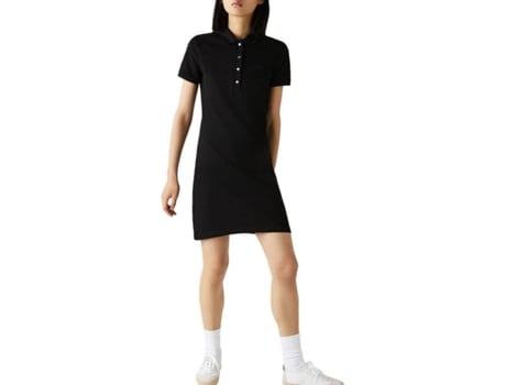 Vestido LACOSTE Polo Algodón Mujer (34 - Negro)