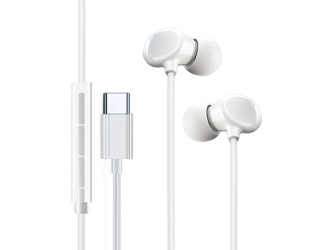 Auriculares Intrauditivos Con Cable Usb-c/3,5 Mm Con Sonido Nítido Y Diafragma Compuesto De 13 Mm.
