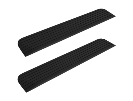 vidaXL Rampas de umbral goma 2 uds 110x21x2,5 cm