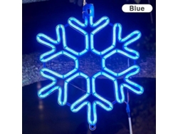 Luz De Nieve Grande De 40cm Con Cable De Cobre Para Exterior E Interior Deco Navideña Fiestas Bodas Ahorro Energético Ip42 Azul