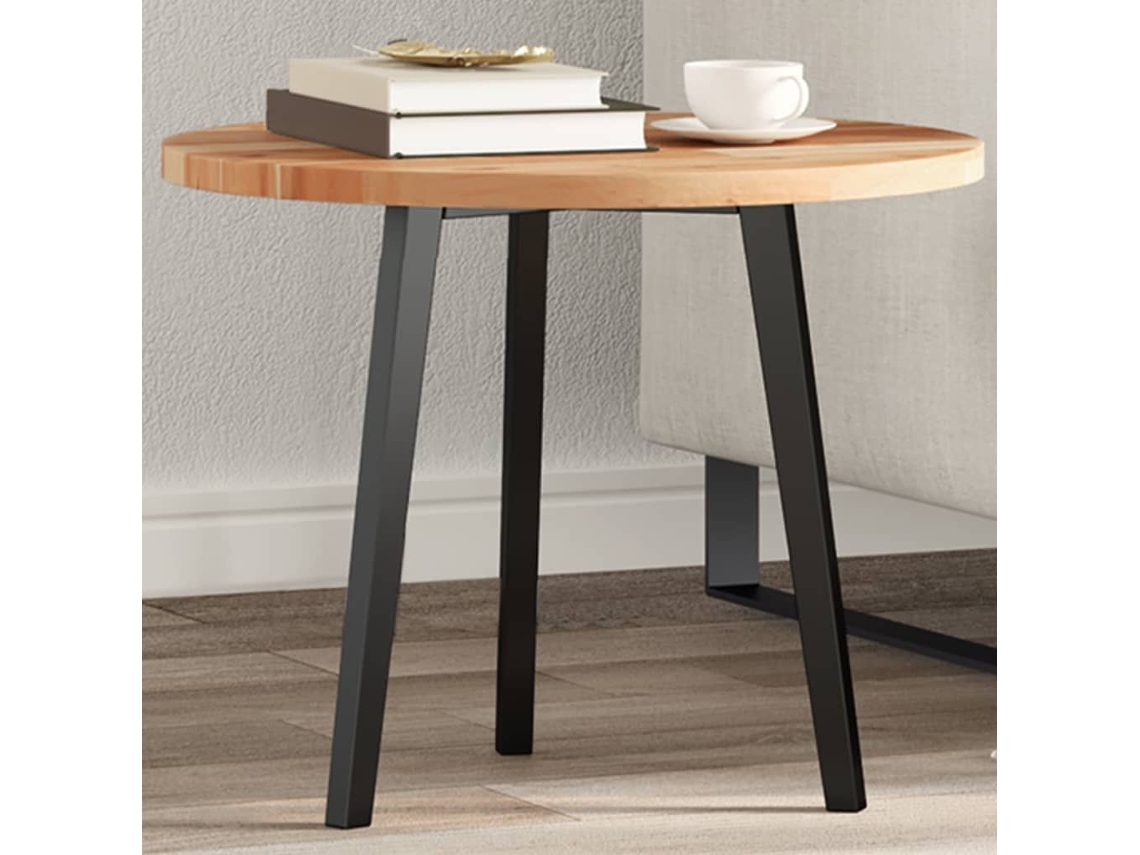 Tablero De Mesa Redondo Madera Maciza De Acacia Ø50x2 Cm
