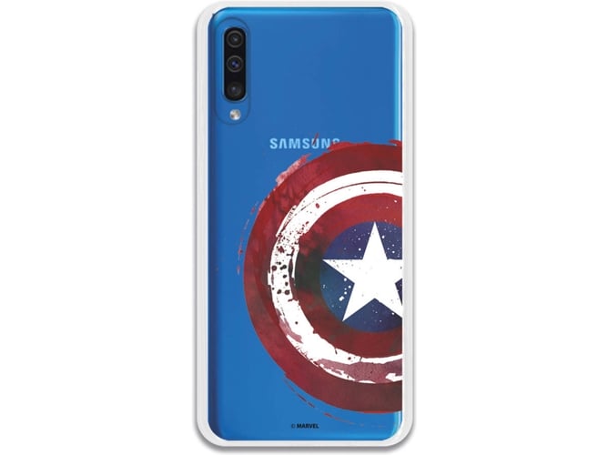 Carcasa Samsung Galaxy A50 MARVEL Capitán América Transparente