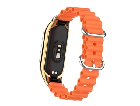 Correa de reloj inteligente para Xiaomi Mi Band 7 Correa de reloj transpirable de silicona marina (naranja)