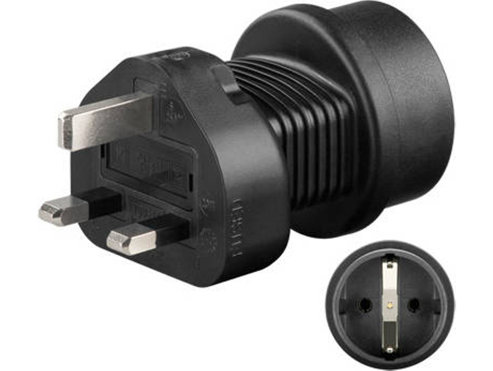 Adaptador de Viaje GOOBAY NK SET CEE7 - UK UK Negro