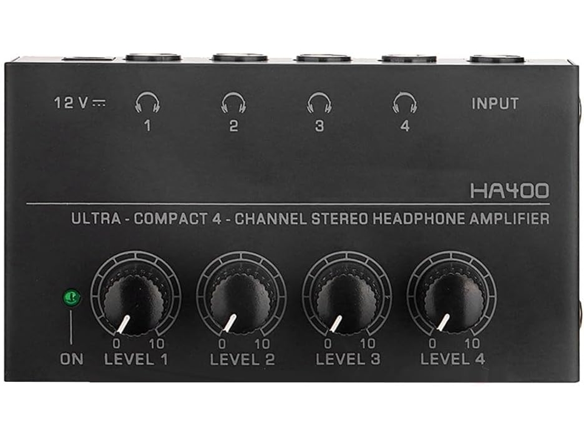 Amplificador De Auriculares De Monitor Ha400 De 4 Vías, Negro, Con Enchufe Europeo, Ac100-240v