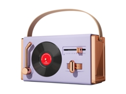 Altavoz Bluetooth portátil morado para exteriores, sonido de alta calidad, compatible con USB, altavoz retro para sala de estar y oficina, Jeiibrzui