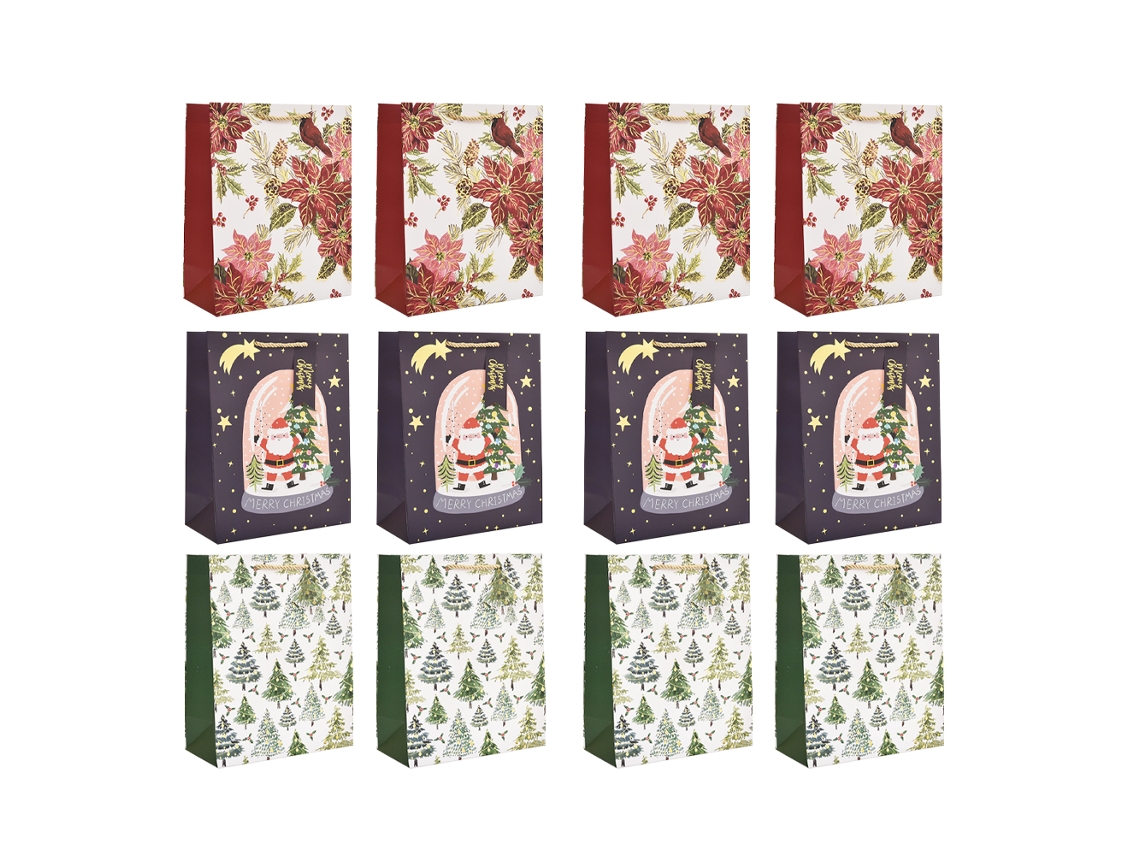 Bolsas Reutilizables Navideñas para Compras y Regalos, Bolsas de Papel TRUYUETY