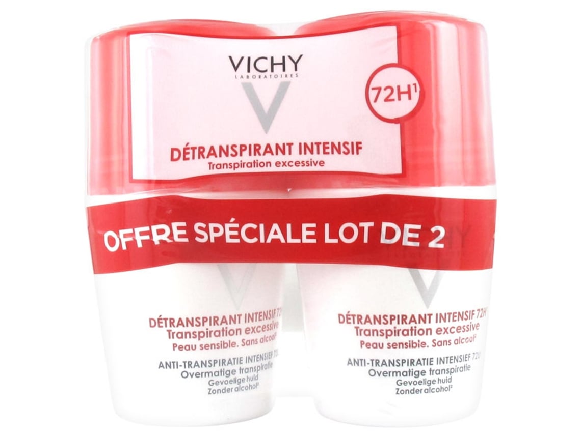 Desodorante Anti-Transpirante Intensivo 72 H Transpiración Excesiva Lote de 2 X 50 Ml VICHY LABORATOIRES