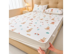 Protector De Colchón Impermeable Czhhmart Con Diseño De Dibujos Animados. 200 Cm X 220 Cm (con Un Par De Fundas De Almohada). Conejo.