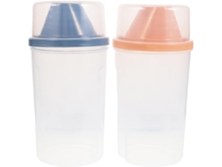 Cajas Almacenamiento Pp Polvo Lavandería Juego 2 Capacidad 1000 Bordes Lisos Pulidos Organizador Ml Baño