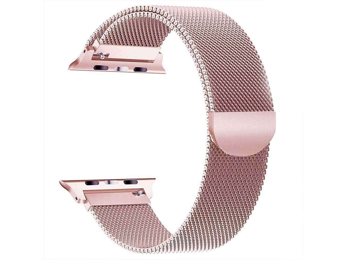 Correa Pulsera Milanese Mesh para Apple Watch Series 8 45Mm Rosa Dorado
