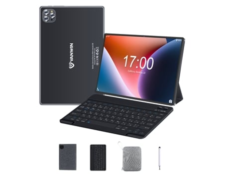Tablet VANWIN V62 Bluetooth Teclado Funda Piel Tablet Bolsa Stylus 10.1'' RAM 4GB ROM32GB 1920*1080 WiFi 4G LTE Negro