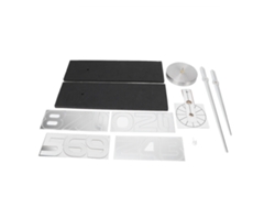 Reloj de pared silencioso de acrílico con espejo de Baok, sin marco, autoadhesivo, para armar uno mismo, ideal para la decoración de mesas y salas de estar.