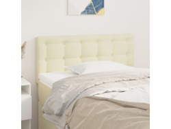 Cabecero De Cuero Sintético Color Crema 80x5x78/88 Cm