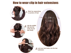 4pcs Cola De Caballo Ondulada Clip-in Para Mujeres, Pelo Natural, Ideal Para Bodas, Fiestas Y Uso Diario