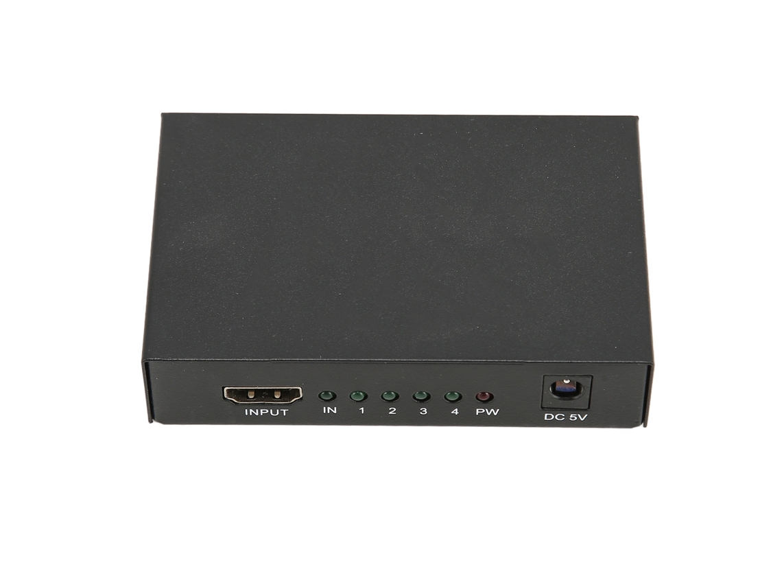 Divisor De Interfaz Multimedia Hd, 1 Entrada, 4 Salidas, 4k/2k Con Adaptador De Duplicación De Pantalla.