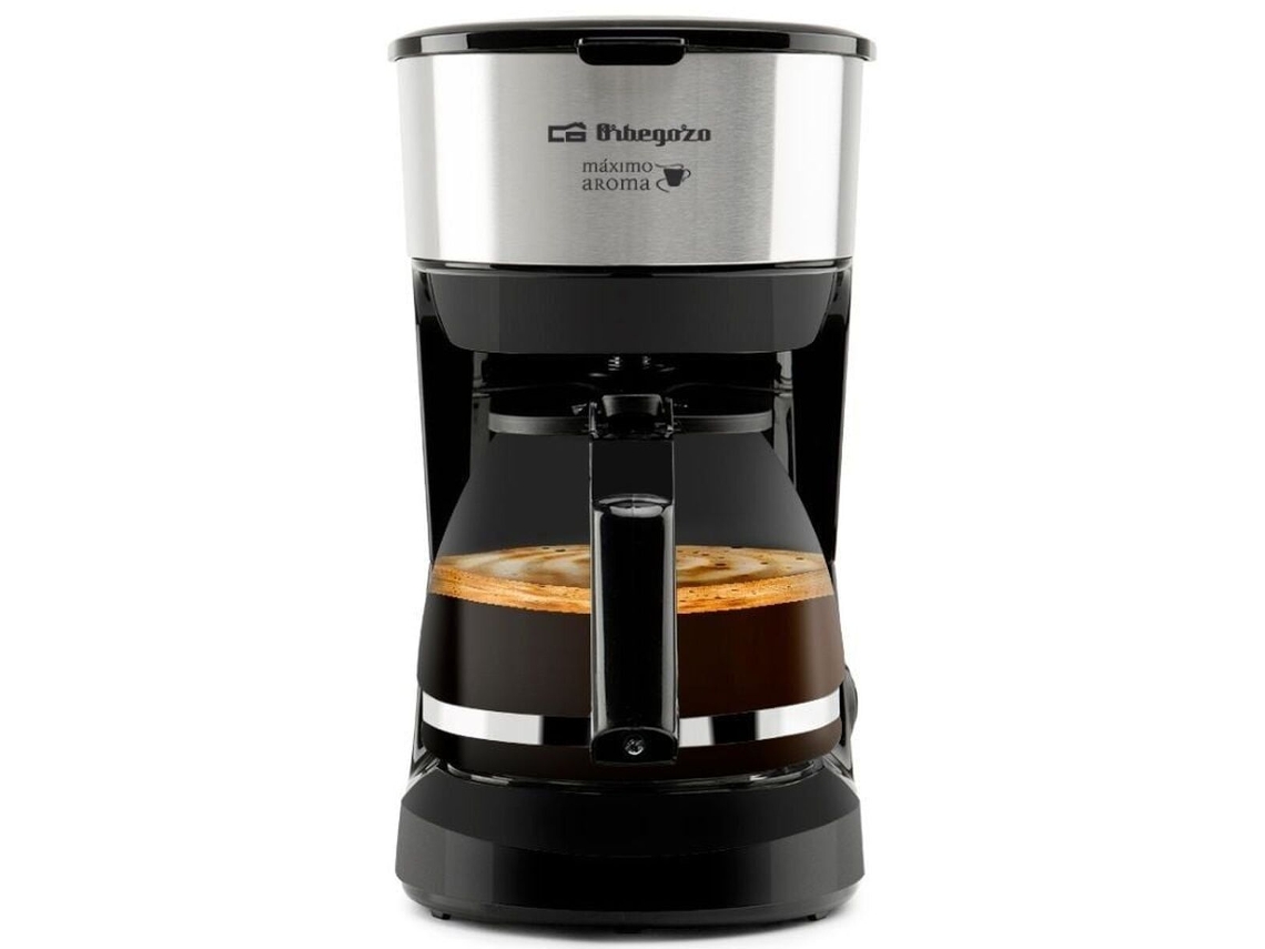 Cafetera de filtro ORBEGOZO 18486 Negra Plateada 600 W 6 Tazas