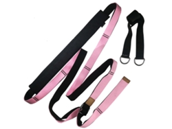 2026-correa De Yoga Para Estiramiento Asistente De Flexión Dorsal Entrenador Para Piernas Cintura Espalda Rosa