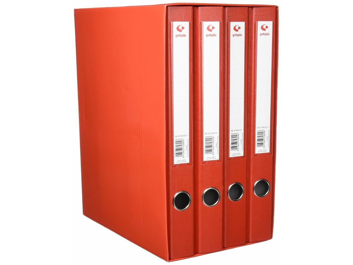 Archivador Modular Grafoplas Carpeta de anillas x 4 Rojo A4