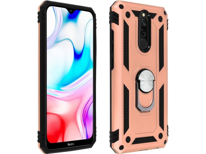 Carcasa Xiaomi Redmi 8, 8A AVIZAR Anillo Rosa