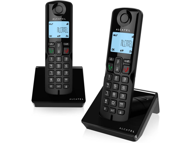 Alcatel S250 Duo negro dect agenda 50 contactos registro 10 llamadas identificador