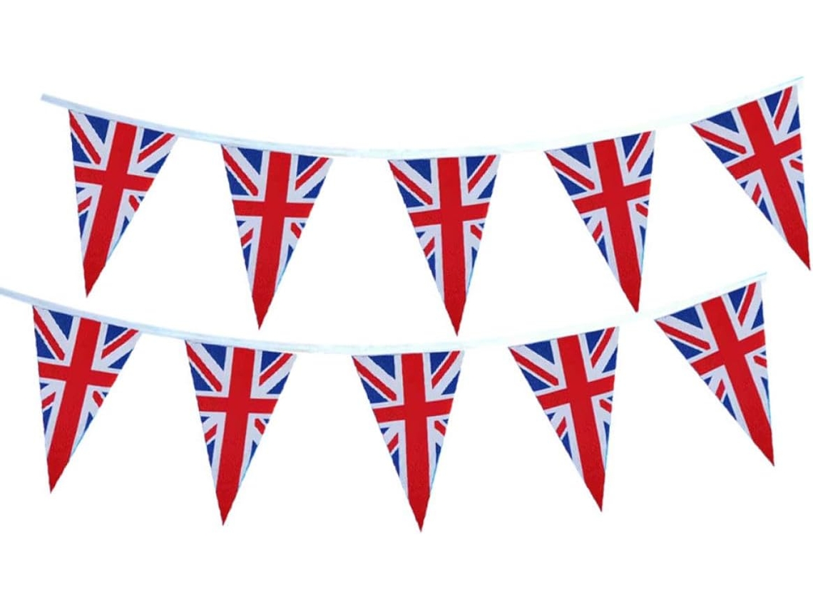 Guirnalda De Banderines, Banderín Decorativo De Poliéster Con La Bandera Nacional Británica, 1 Unidad. Banderas