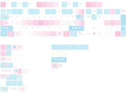 Juego De 131 Teclas Pbt Con Temática De Pastel Moa Para Teclado Mecánico, Sublimadas.